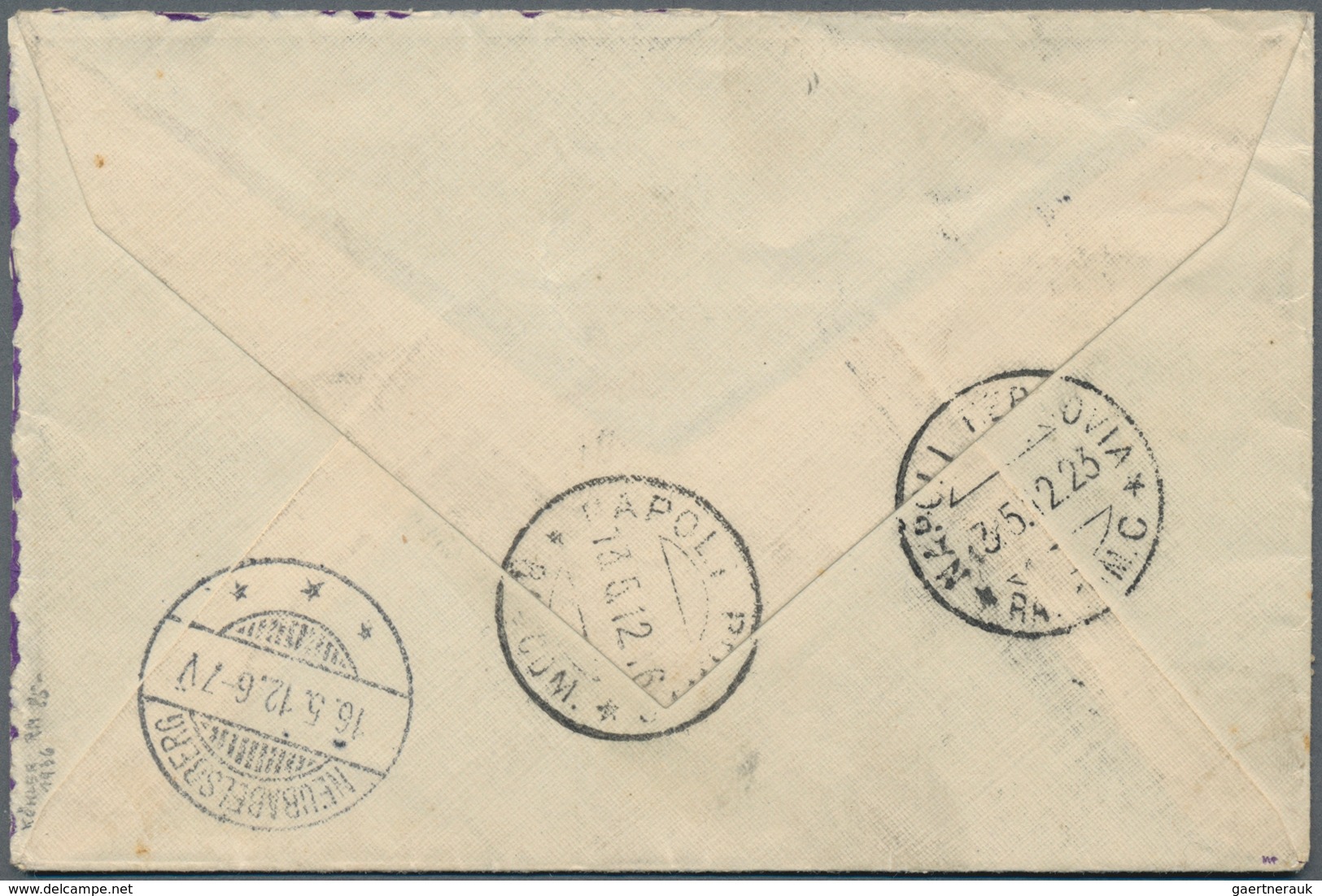 Deutsche Schiffspost Im Ausland - Seepost: 1912, 4 X 10 Pf Germania, MeF Auf Einschreibebrief Mit K1 - Other & Unclassified