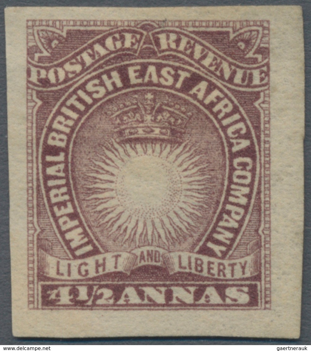 Britisch-Ostafrika Und Uganda: 1890-95 4½a. Brown-purple, IMPERFORATED, Mounted Mint, Fresh And Fine - Protectoraten Van Oost-Afrika En Van Oeganda