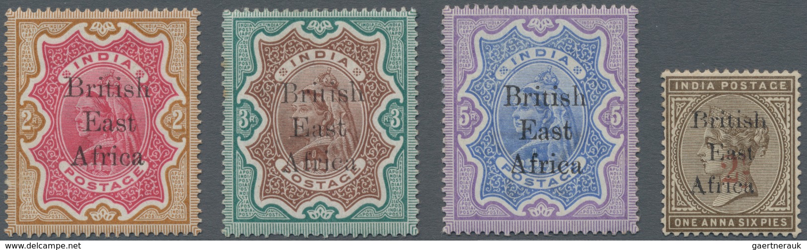 Britisch-Ostafrika Und Uganda: 1895-96 Set Of 15 (no 2½a. But Second Coulr Shade Of 8a.) Plus 2½ On - East Africa & Uganda Protectorates