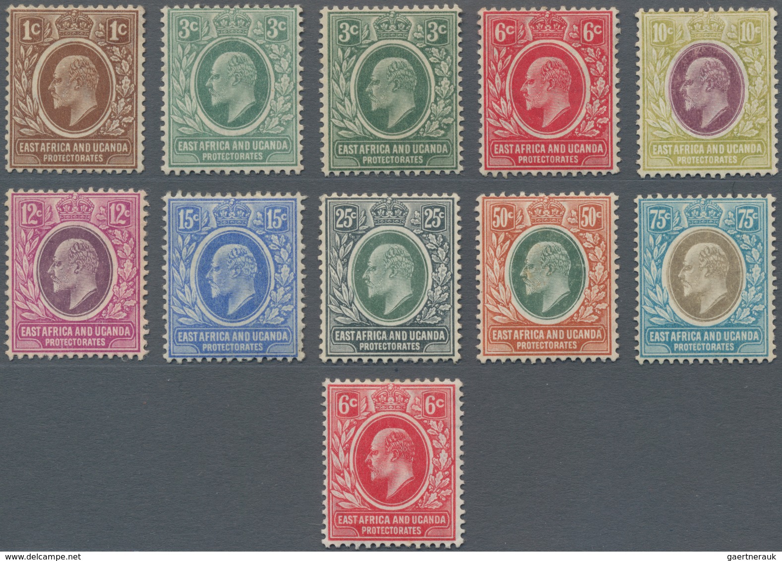 Britisch-Ostafrika Und Uganda: 1904-10 KEVII. Complete Sets On Paper Watermarked Mult Crown CA, From - East Africa & Uganda Protectorates