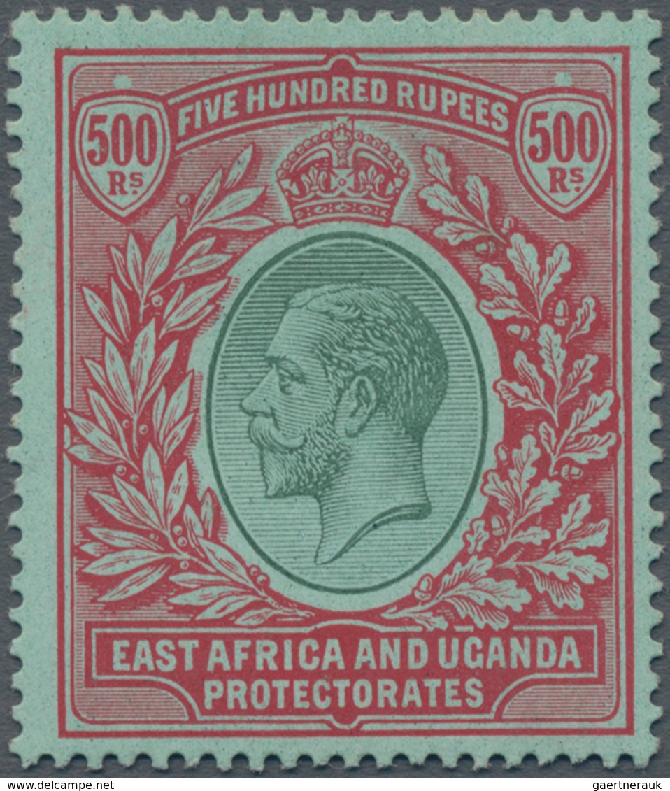 Britisch-Ostafrika Und Uganda: 1912 Kenya, Uganda & Tanganyika: KGV. 500r. Green & Red On Green, Min - Herrschaften Von Ostafrika Und Uganda