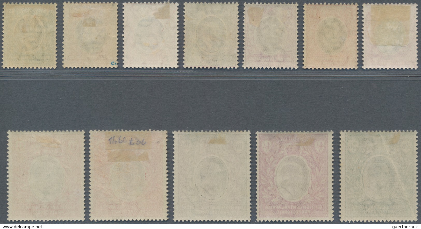 Britisch-Zentralafrika: 1903-04 KEVII. Set To £1 Plus Colour Shades Of 1d., 6d. An £1, Mint Lightly - Sonstige & Ohne Zuordnung