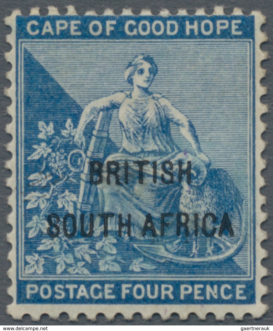 Britische Südafrika-Gesellschaft: 1896 4d. Blue Showing Overprint Variety "COMPANY" OMITTED, Mint Li - Non Classés