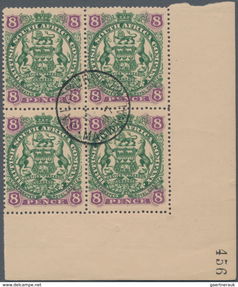 Britische Südafrika-Gesellschaft: 1897 'Coat Of Arms' Complete Set Of Eight Plus Second Singles Of 1 - Zonder Classificatie