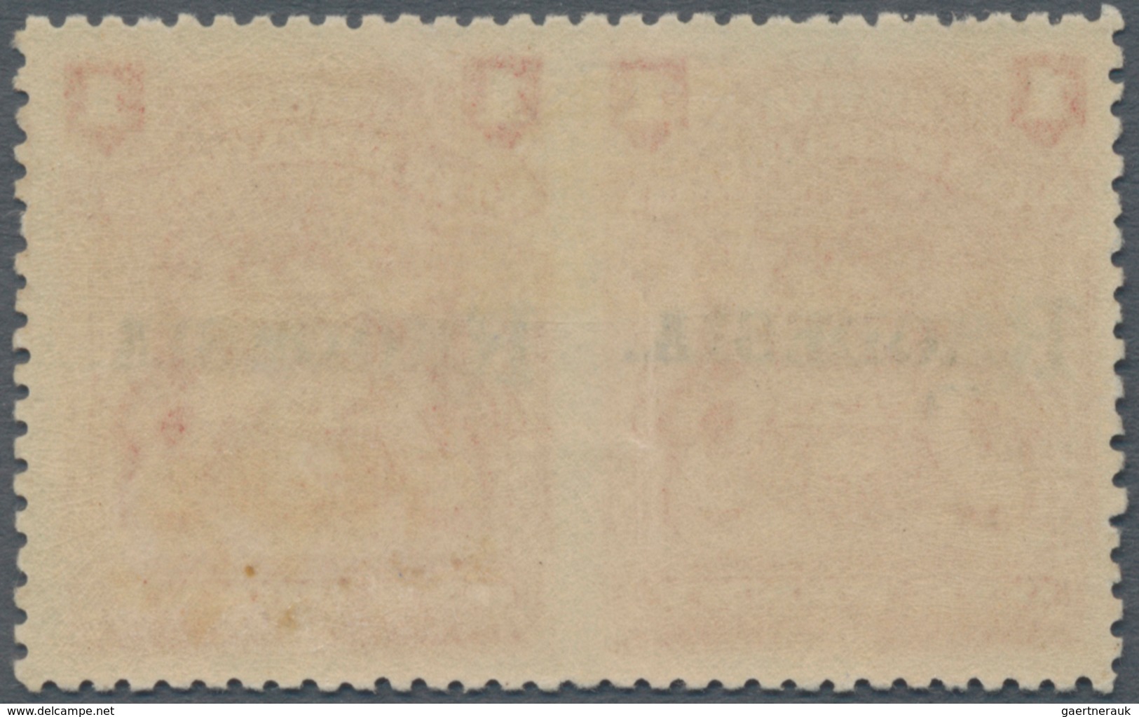 Britische Südafrika-Gesellschaft: 1909-12 1d. Carmine-rose Horizontal Pair, Variety IMPERFORATED BET - Zonder Classificatie