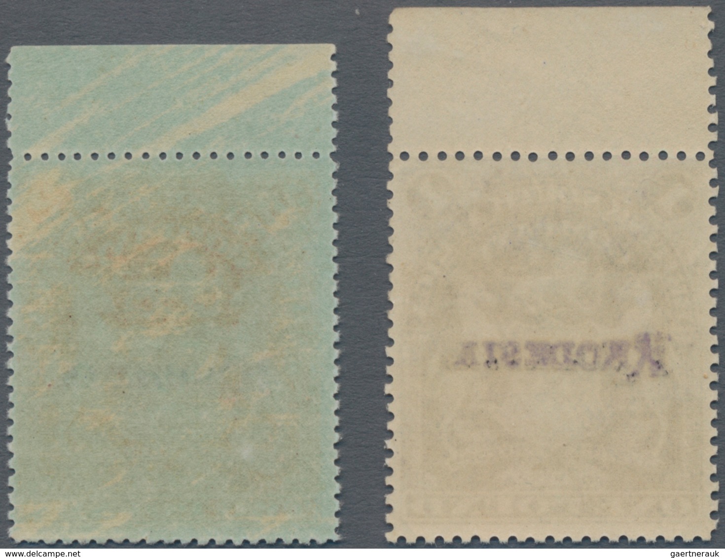 Britische Südafrika-Gesellschaft: 1909-12 'Coat Of Arms' £2 Rosy Brown On Bluish Paper Plus £1 Purpl - Zonder Classificatie