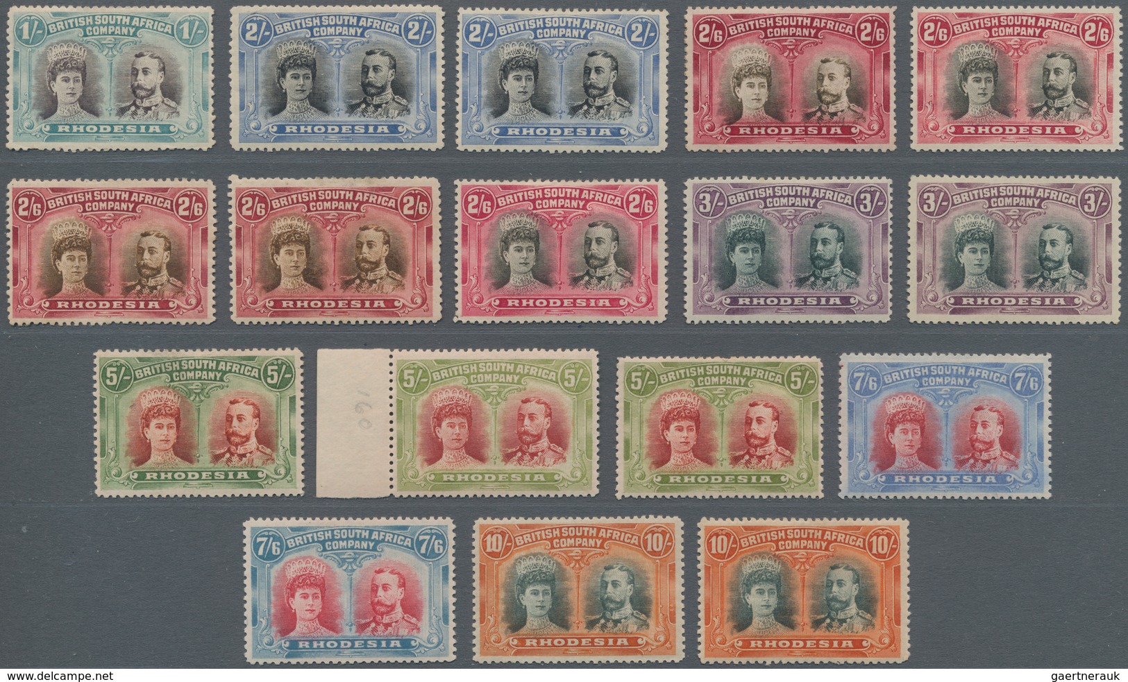 Britische Südafrika-Gesellschaft: 1910-13 'Double Heads': More Than Complete Set Of 73 Mint Stamps, - Unclassified