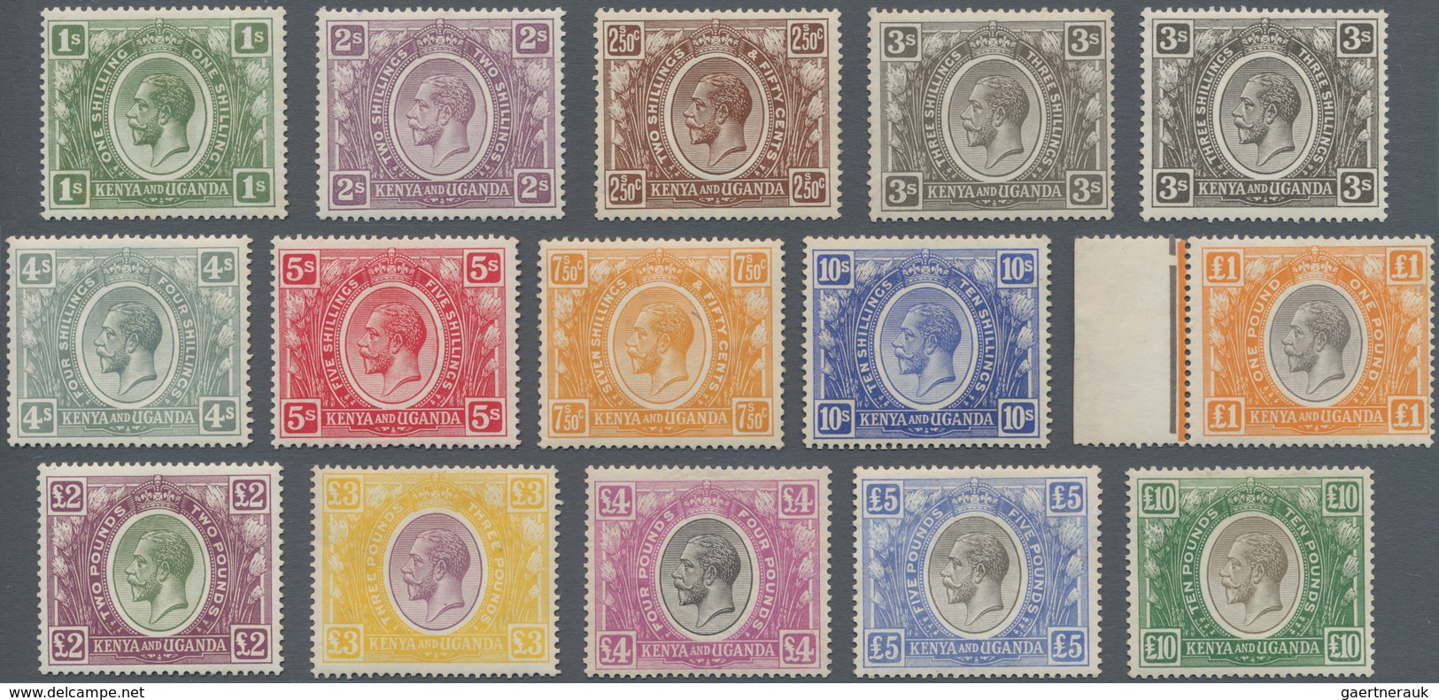 Ostafrikanische Gemeinschaft: 1922-27 KGV. Set Of 30 From 1c. To 10r. Including Few Colour Shades, M - British East Africa