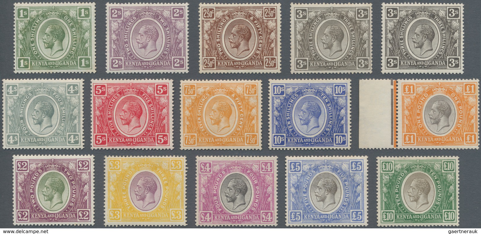 Ostafrikanische Gemeinschaft: 1922-27 KGV. Set Of 30 From 1c. To 10r. Including Few Colour Shades, M - Brits Oost-Afrika