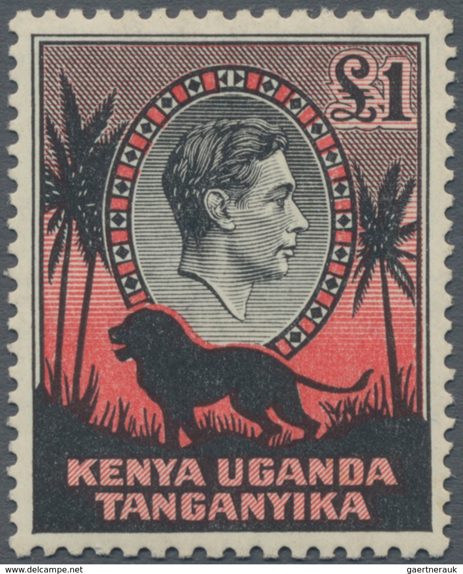 Ostafrikanische Gemeinschaft: 1938 £1 Black & Red, Perforated 11¾x13, Mint Lightly Hinged, Fresh And - British East Africa
