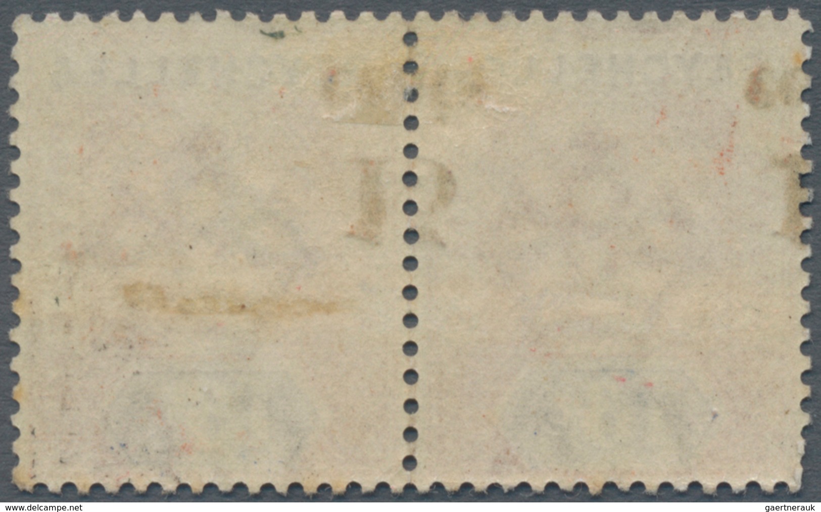 Seychellen: 1893 QV 15c. On 16c. Chestnut & Blue Horizontal Pair, Variety "OVERPRINT INVERTED & SHIF - Seychellen (...-1976)