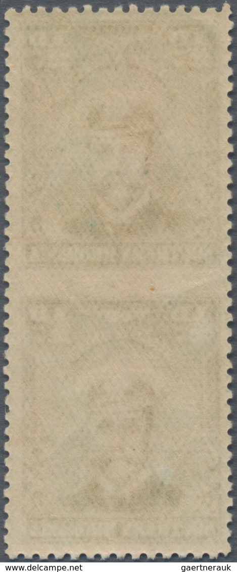 Süd-Rhodesien: 1924-29 KGV. ½d. Green Vertical Pair, IMPERFORATED BETWEEN, Mint Lightly Hinged, Fres - Southern Rhodesia (...-1964)