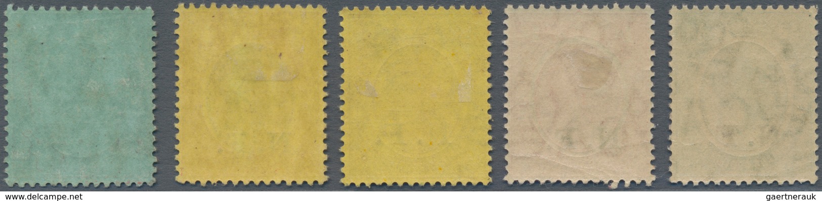 Tanganjika: MAFIA ISLAND 1915-17: KGV. Set Of 13 Indian Stamps Up To 1r. Surcharged "I.E.F." And Opt - Tanganyika (...-1932)