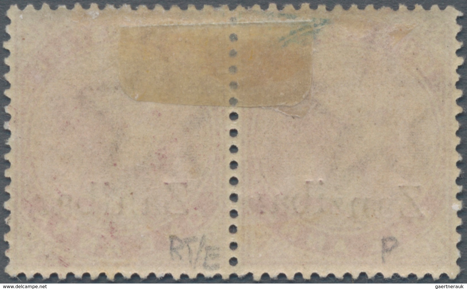 Zanzibar: 1895-96 1a. Plum Horizontal Pair, Right-hand Stamp Showing Ovpt. Variety "Zanibar" For "Za - Zanzibar (...-1963)