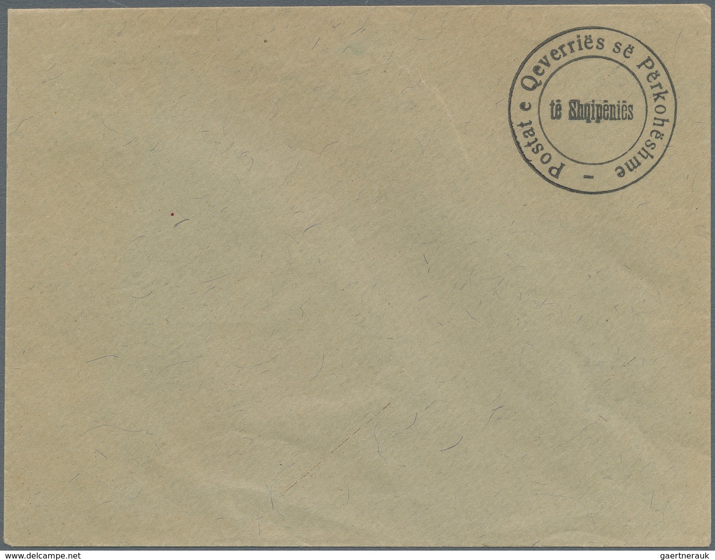 Albanien: 1913. Provisional Definitive. 1 Pia Black, HANDSTAMPED On Envelope, Without The Value Or C - Albania