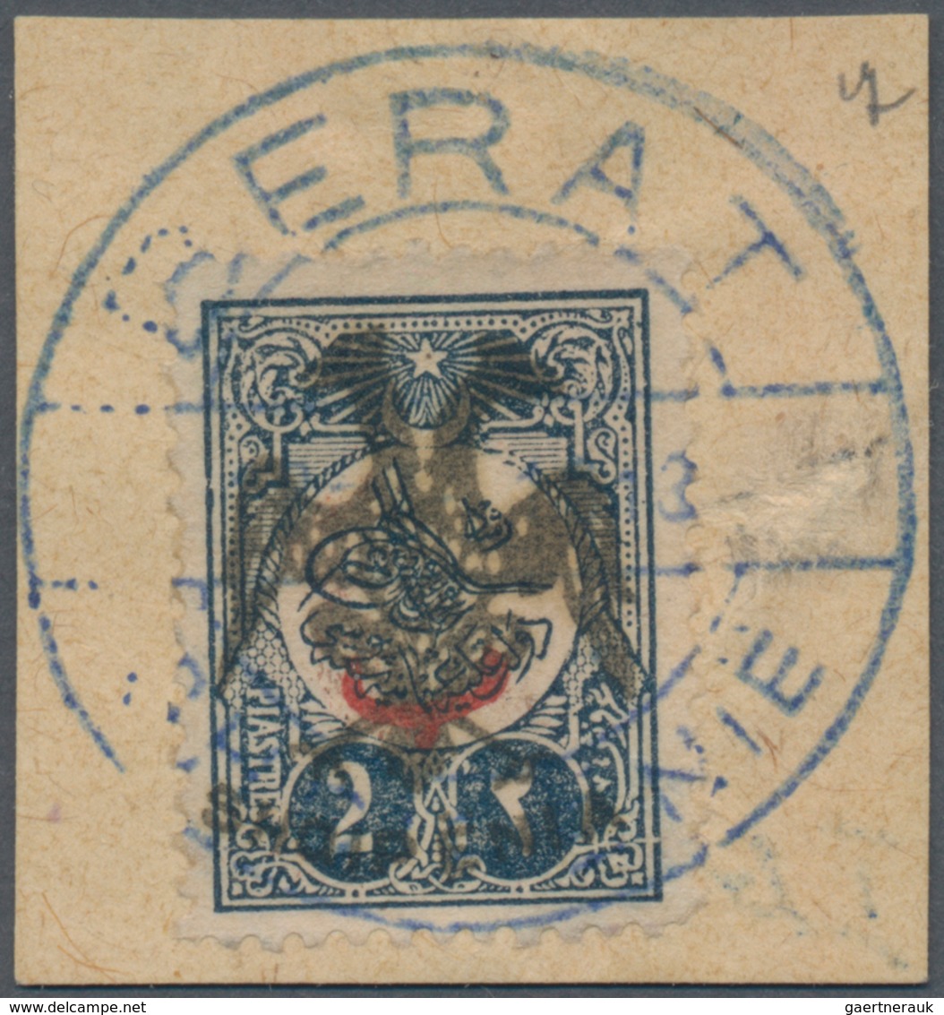 Albanien: 1913, Double Headed Eagle Overprints, 2pi. Slate-blue, Fresh Colour And Well Perforated, O - Albanië