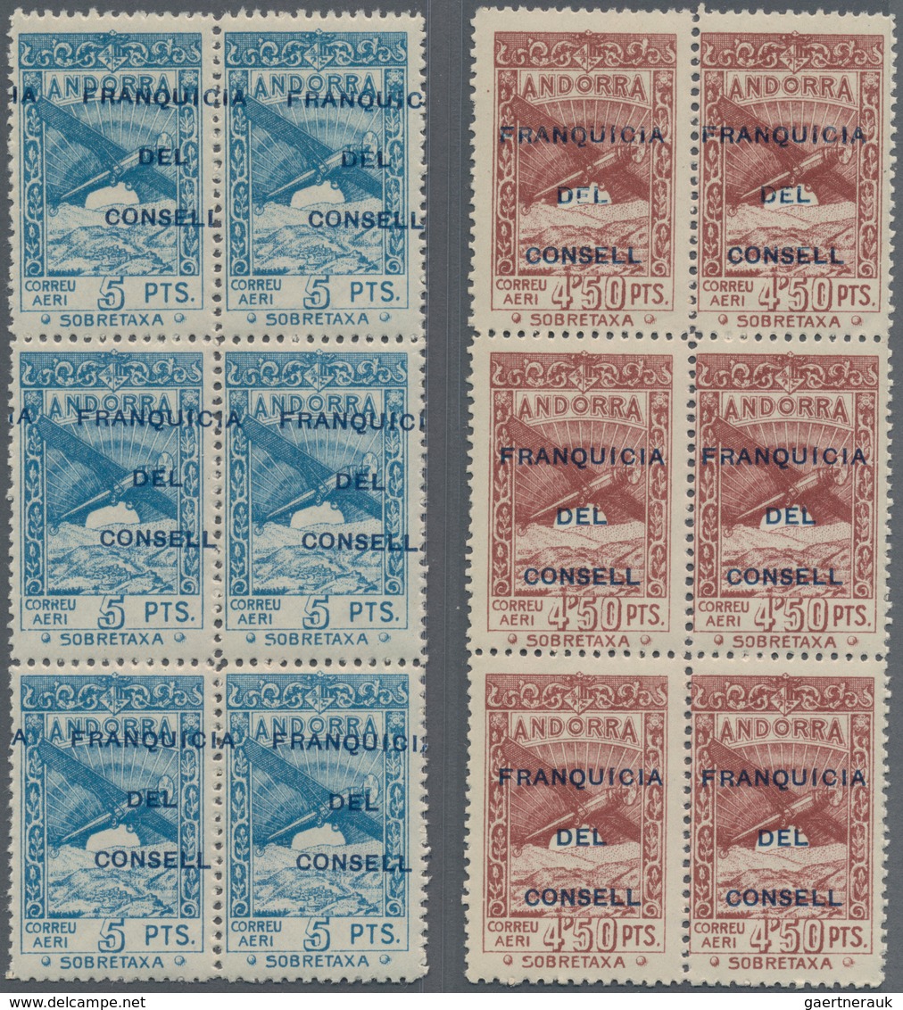 Andorra - Spanische Post: 1932, Not Issued Airmail Set Of 12 With Opt. 'FRANQUICIA DEL CONSELL' In B - Other & Unclassified