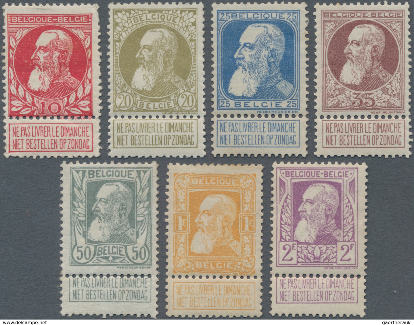 Belgien: 1905 'King Leopold II.' Complete Set With Tabs, Mint Lightly Hinged, Fresh And Fine. (Mi 50 - Nuevos