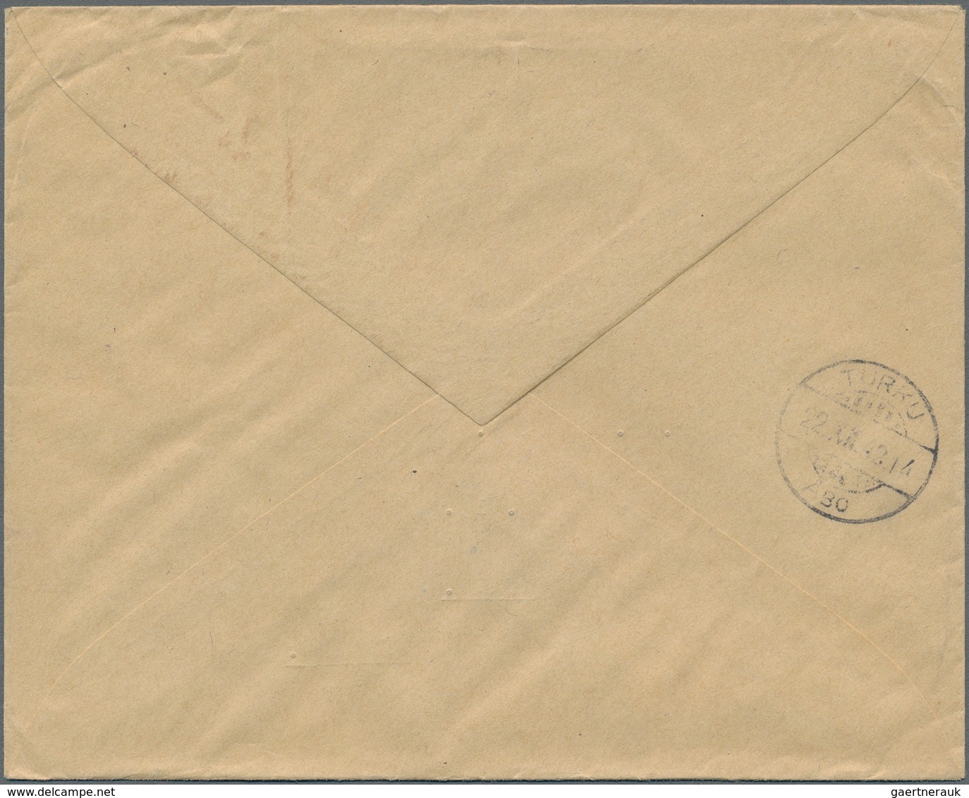 Belgien: 1942, 5 Fr + 10 Fr Red-brown Cancelled "ANTWERPEN" On Registered Letter To Finland - Unused Stamps