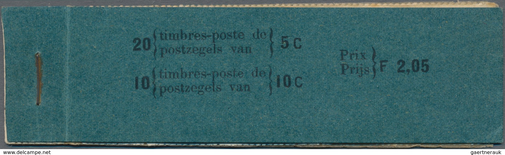 Belgien - Markenheftchen: 1907, Booklet 2.05fr. With Four Panes Of 5c. Green And Two Panes Of 10c. R - 1907-1941 Oude [A]