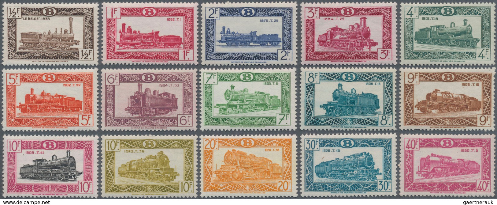 Belgien - Eisenbahnpaketmarken: 1949 - 1952, Komplette Postfrische Serie Lokomotiven. - Reisgoedzegels [BA]