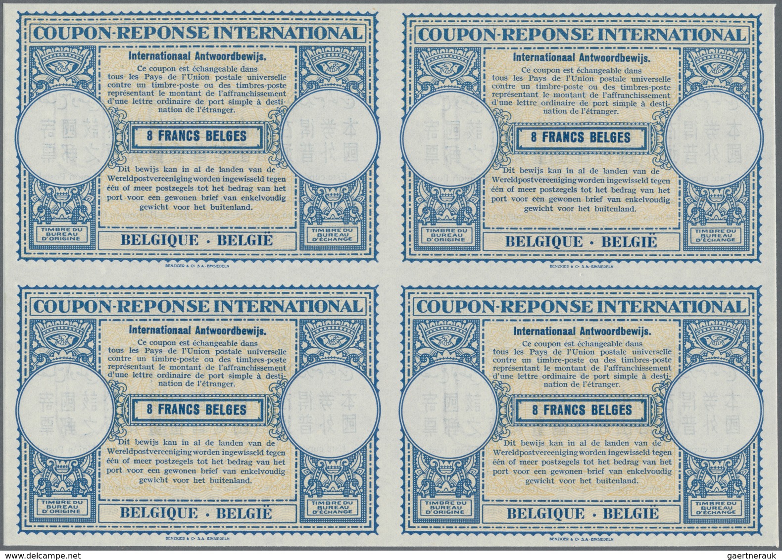 Belgien - Ganzsachen: 1948/1953. Lot Of 2 Different Intl. Reply Coupons (London Type) Each In An Unu - Otros & Sin Clasificación