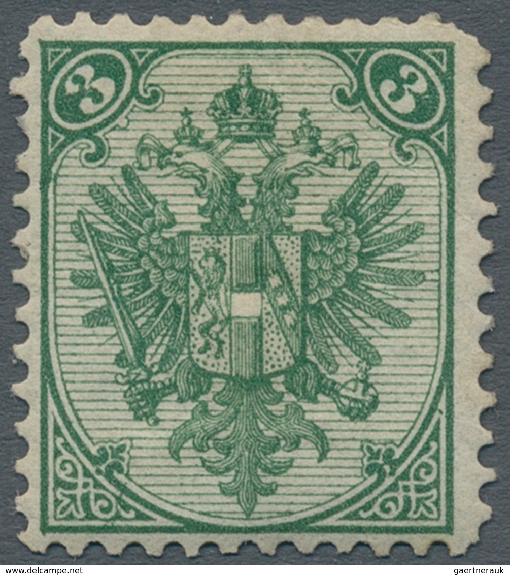 Bosnien Und Herzegowina (Österreich 1879/1918): 1894. LITHOGRAPHED ARMS. 3 (kr) Bottle Green, Perf L - Bosnië En Herzegovina
