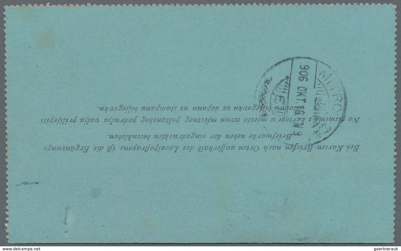 Bosnien Und Herzegowina (Österreich 1879/1918): 1893/1906. Two Postal Stationery Letter Cards, The F - Bosnia And Herzegovina