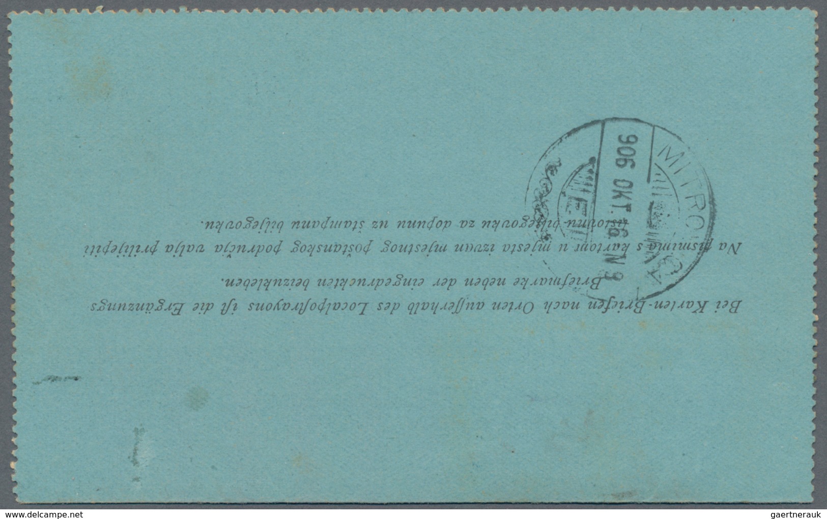 Bosnien Und Herzegowina (Österreich 1879/1918): 1893/1906. Two Postal Stationery Letter Cards, The F - Bosnië En Herzegovina