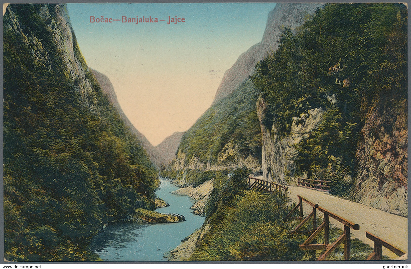 Bosnien Und Herzegowina (Österreich 1879/1918): 1910. Panoramic Colour Ppc (the Bocac - Banjaluka - - Bosnië En Herzegovina