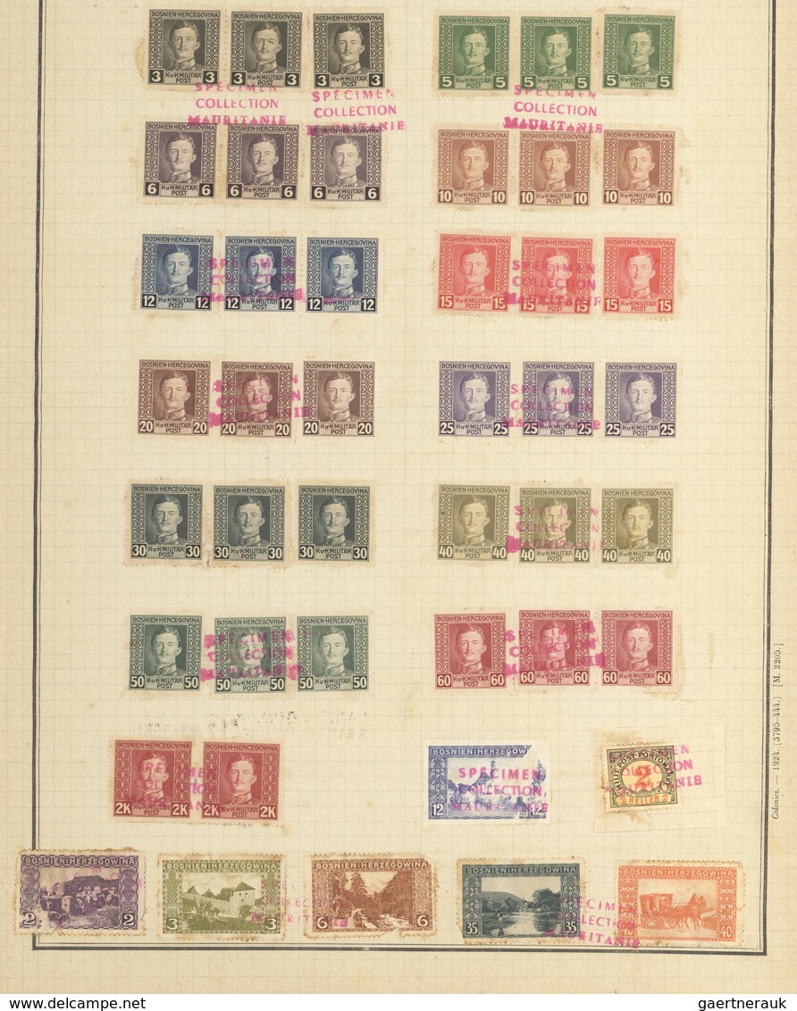 Bosnien Und Herzegowina (Österreich 1879/1918): 1918 (ca). 12 Values In Strips Of Three (from The Em - Bosnia And Herzegovina