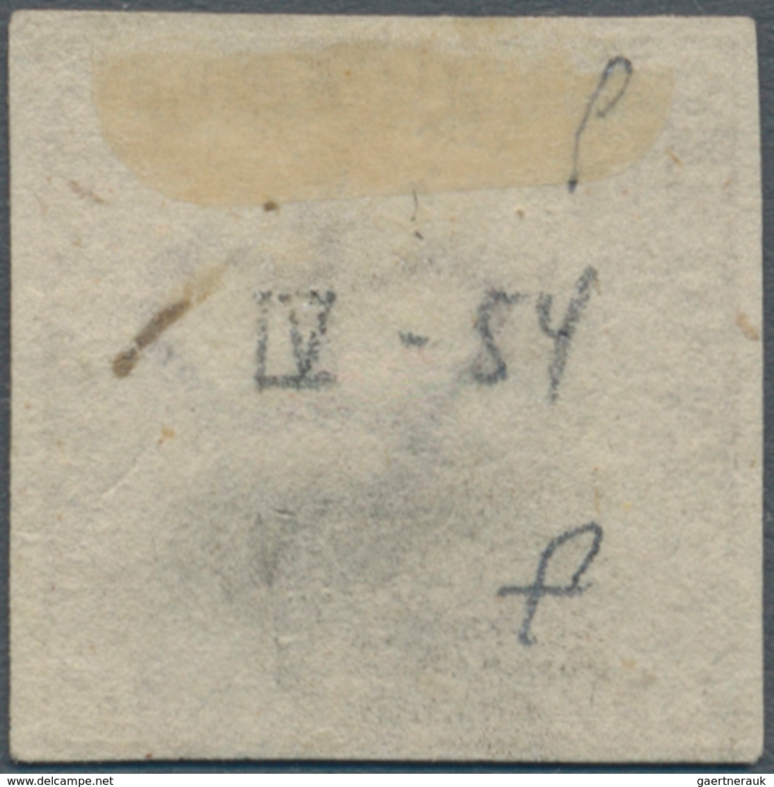 Dänemark: 1854, 4 S (FIRE R.B.S.) Chestnut Brown, Cancelled With Three-ring Numeral (AFA #1 III F). - Unused Stamps