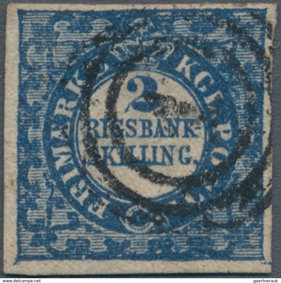 Dänemark: 1852, 2 Rigsbankskilling Blue, Wide To Large Margins, Thiele, Plate I, No.54, Type 2, Prin - Ongebruikt