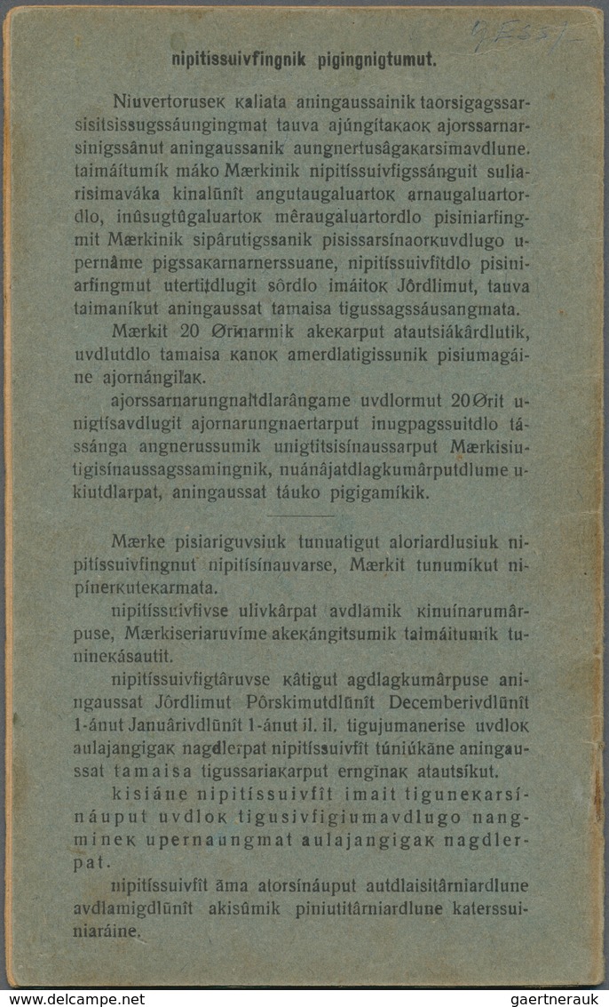 Dänemark - Grönländisches Handelskontor: 1938, Royal Greenland Trade Company. SAVING BOOKLET (type I - Andere & Zonder Classificatie