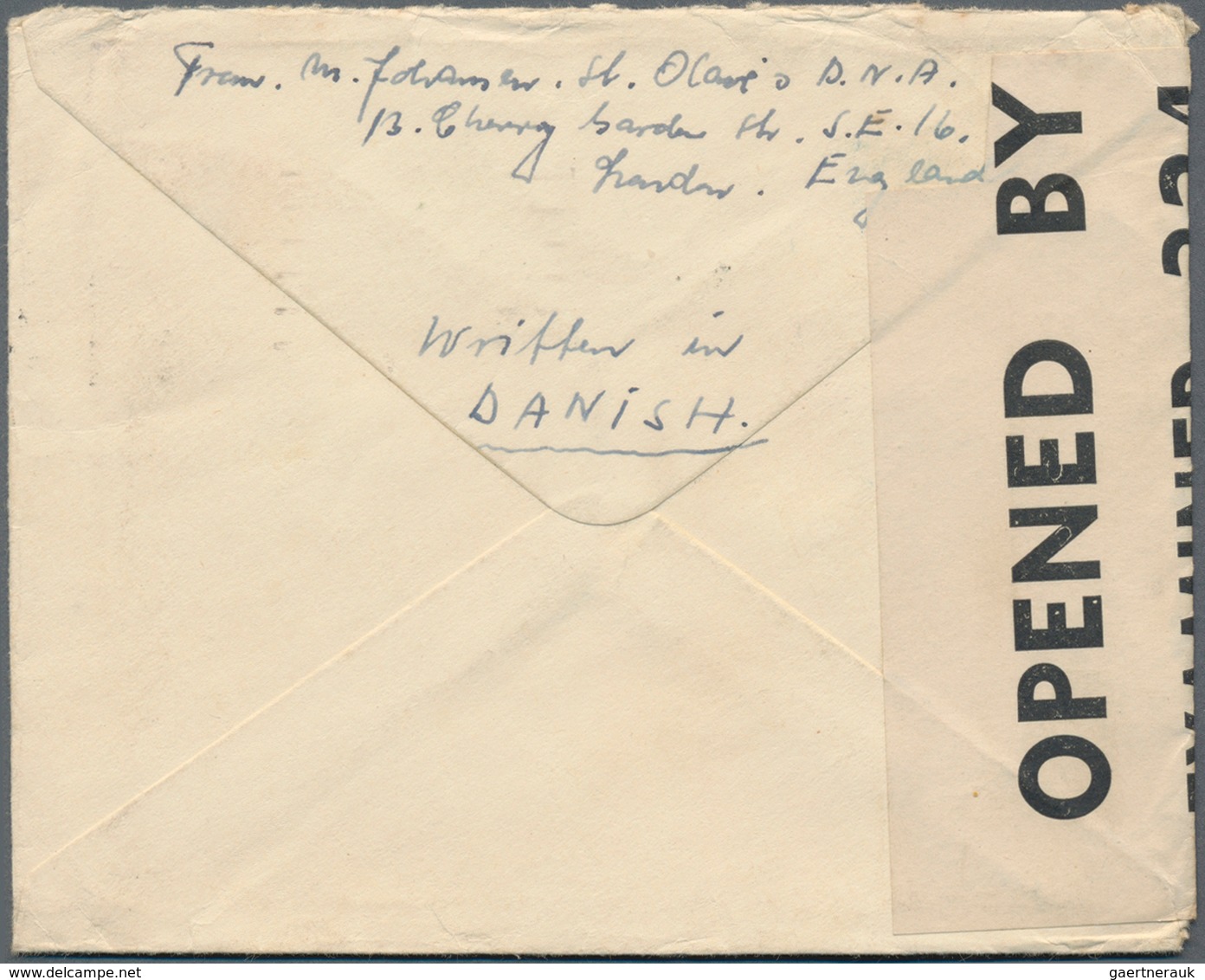 Dänemark - Grönland: 1940 (ca.), INCOMING CENSORED MAIL: Great Britain, 1/2 D, 2 1/2 D And 1 S KGVI, - Brieven En Documenten