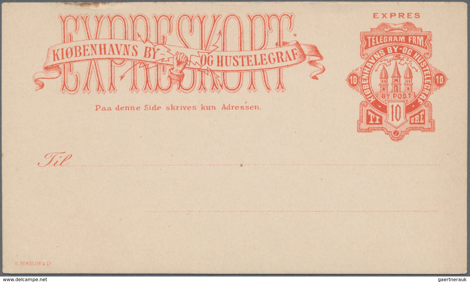 Dänemark - Ganzsachen: 1881/88 Seven Unused Postal Stationery Cards Of Private Townpost Of Copenhagu - Postwaardestukken