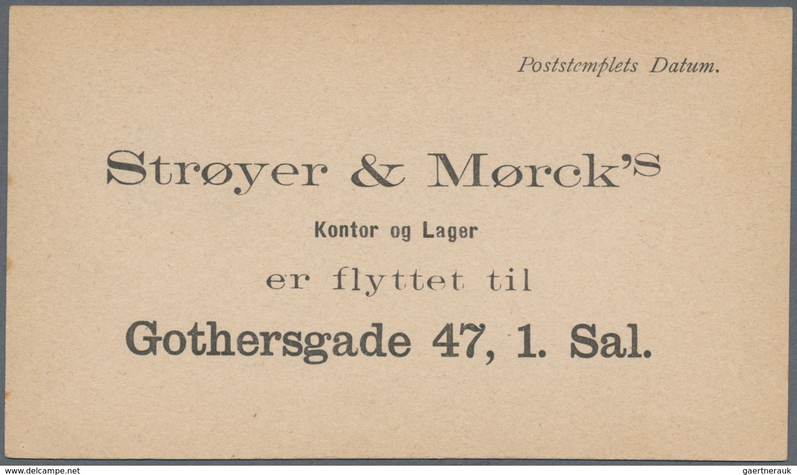 Dänemark - Ganzsachen: 1883 Commercially Local Used Postal Stationery Card Of Private Town Post Of C - Ganzsachen