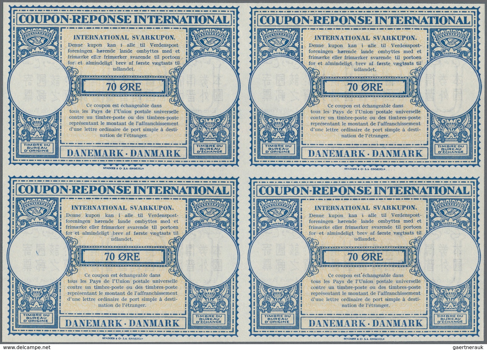 Dänemark - Ganzsachen: 1948/1952. Lot Of 2 Different Intl. Reply Coupons (London Type) Each In An Un - Postwaardestukken