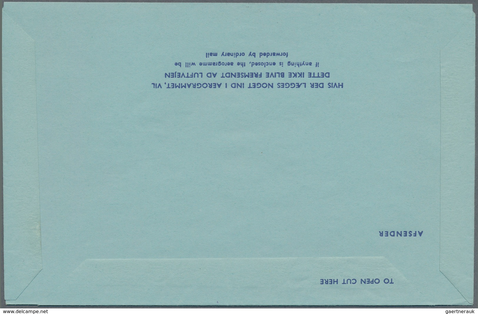 Dänemark - Ganzsachen: 1972 Unused Aerogram With 1 Krone On 90 Orange/black, In Very Good Condition, - Postal Stationery