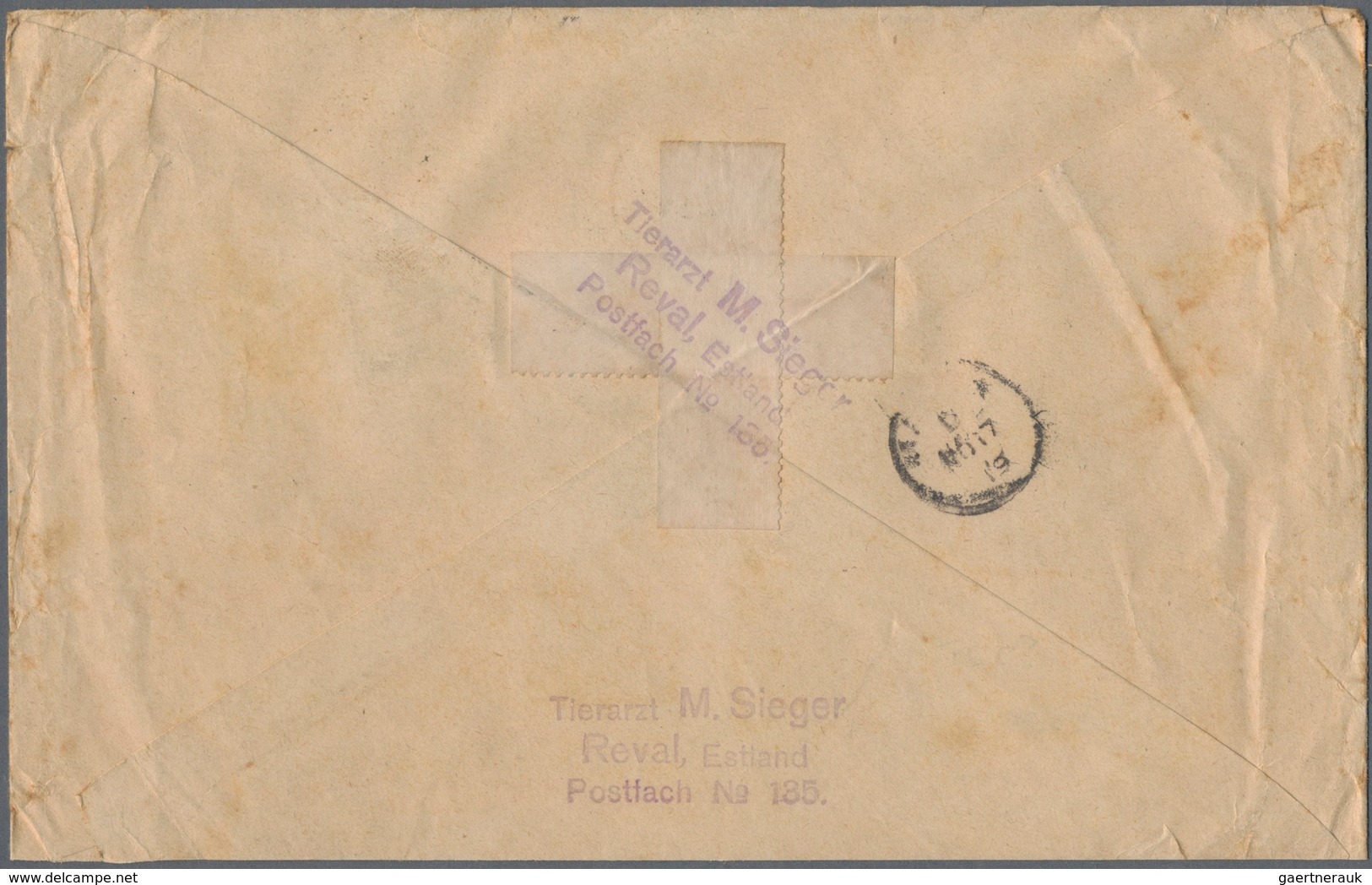Estland: 1919, Registered Letter From TALLINN 12.10.19 To Valetta, Malta. Rare Destination. - Estland