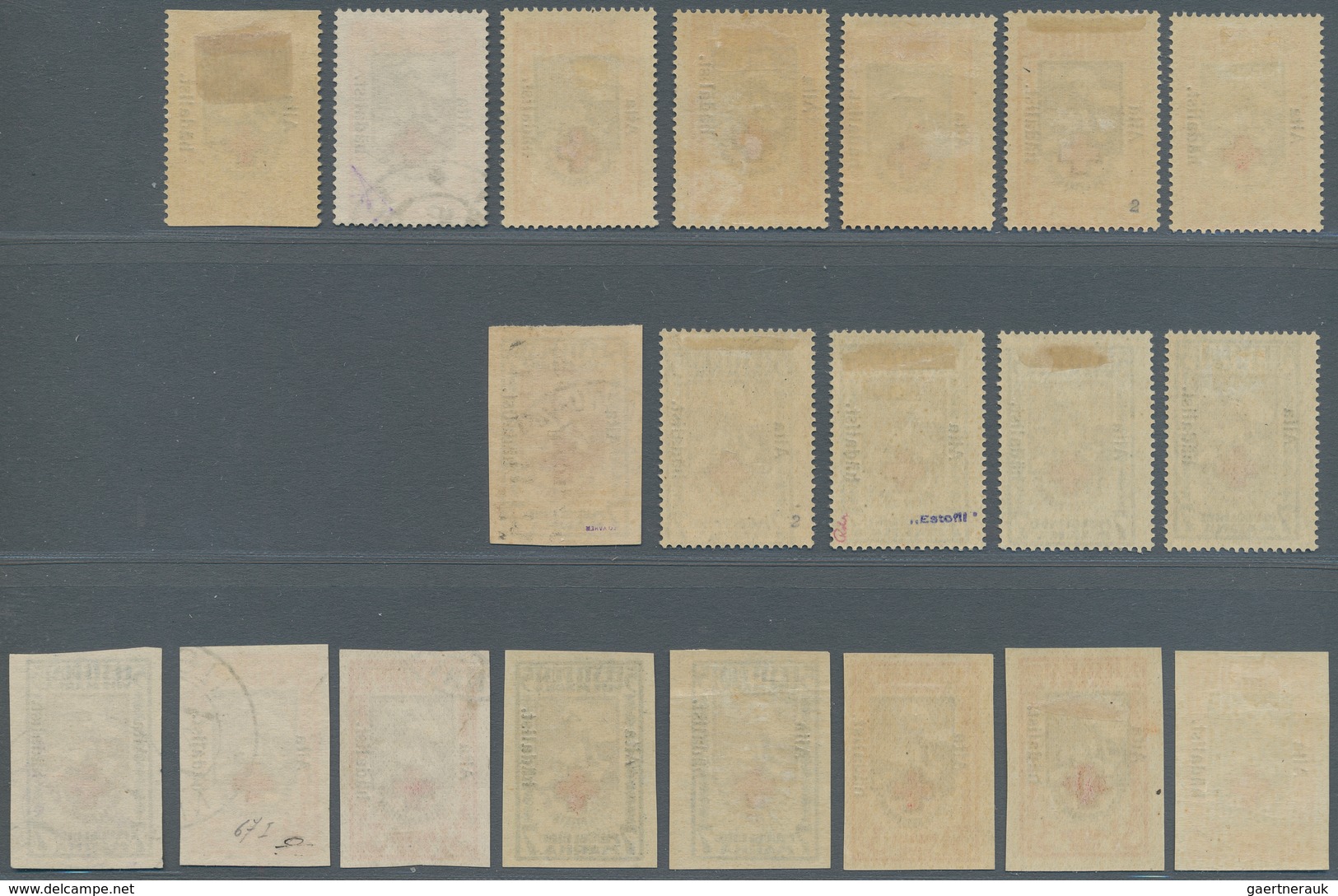 Estland: 1923, Welfare 2½ M / 3½ M Horizontal Imperforated, As Well As Four-sided Perforated And Cut - Estonia