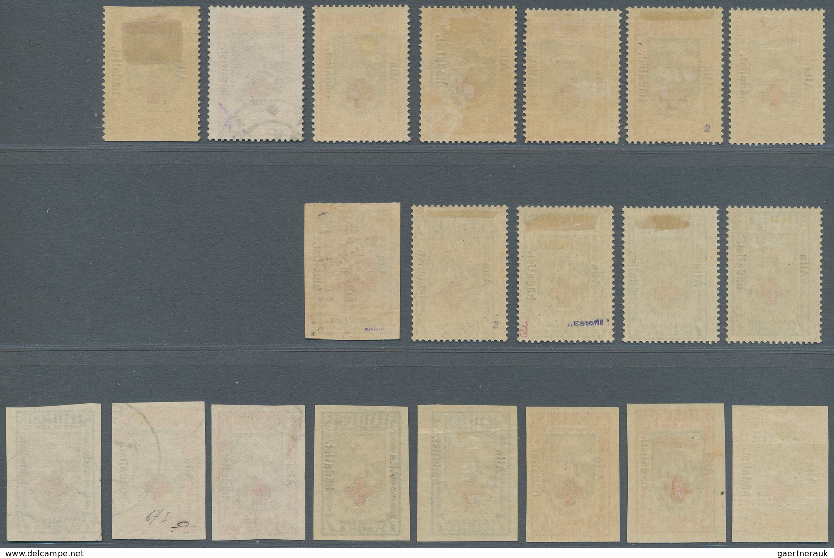 Estland: 1923, Welfare 2½ M / 3½ M Horizontal Imperforated, As Well As Four-sided Perforated And Cut - Estland