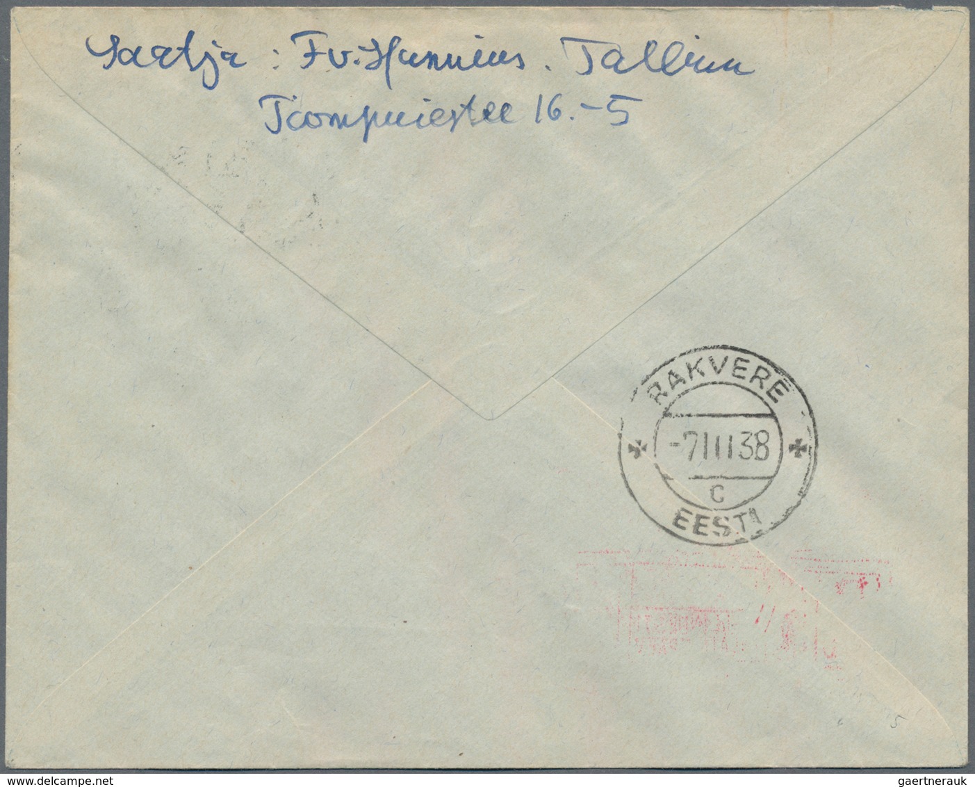 Estland: 1937/1939. Three Registered Letter From Estonian Philatelic Exhibitions, The First From The - Estland