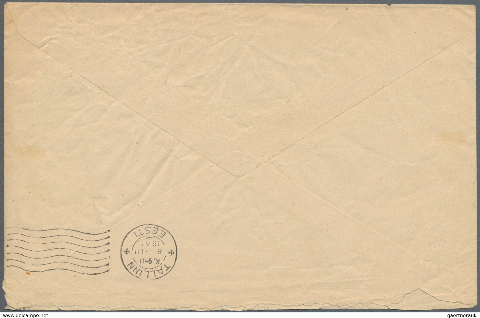 Estland: 1941. An Official Cover To The Authoritiews In TALLIN, Franked With 30 (s) Of 1940 Centenar - Estonia