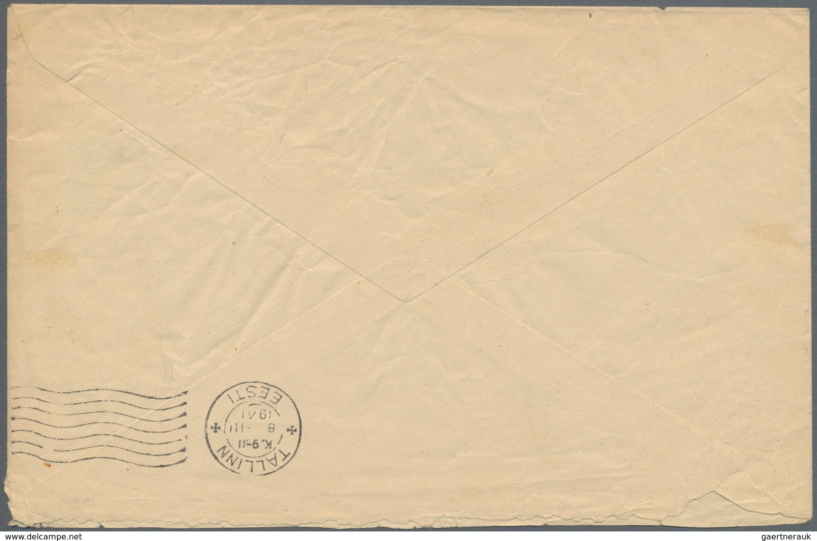 Estland: 1941. An Official Cover To The Authoritiews In TALLIN, Franked With 30 (s) Of 1940 Centenar - Estland
