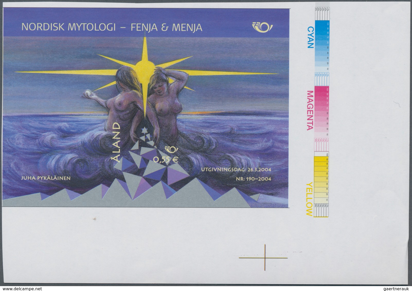 Finnland - Alandinseln: 2004, Nordic Myths Souvenir Sheets, IMPERFORATE Proof With Traffic Lights, M - Aland