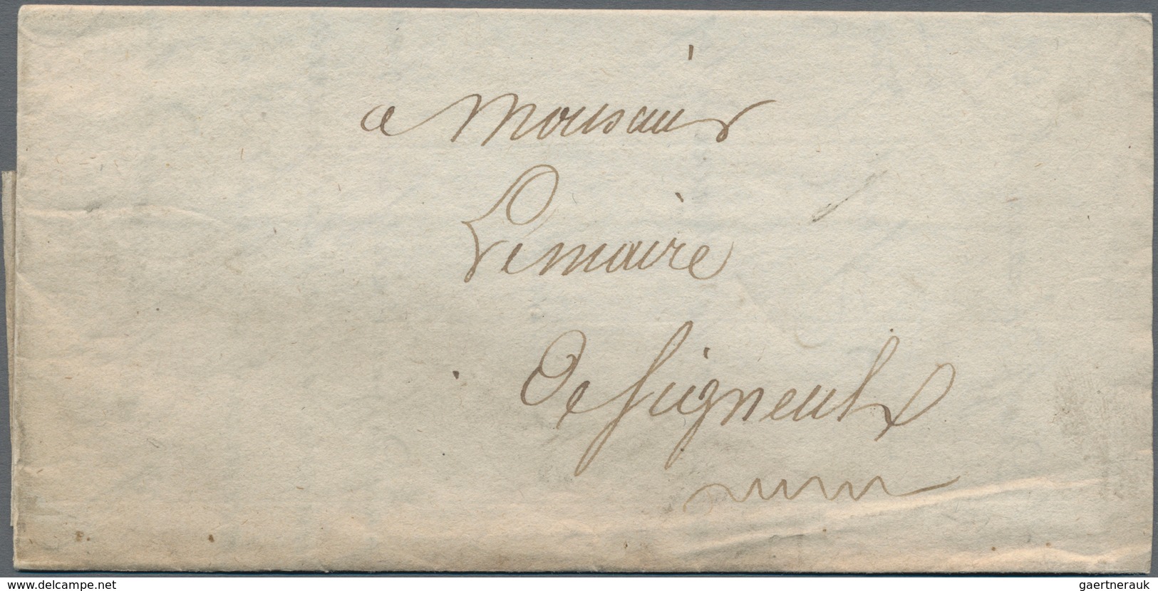 Frankreich - Vorphilatelie: 1821/22 5 Folded Letters From A Correspondence Of Neuf Château (Vosges), - Other & Unclassified