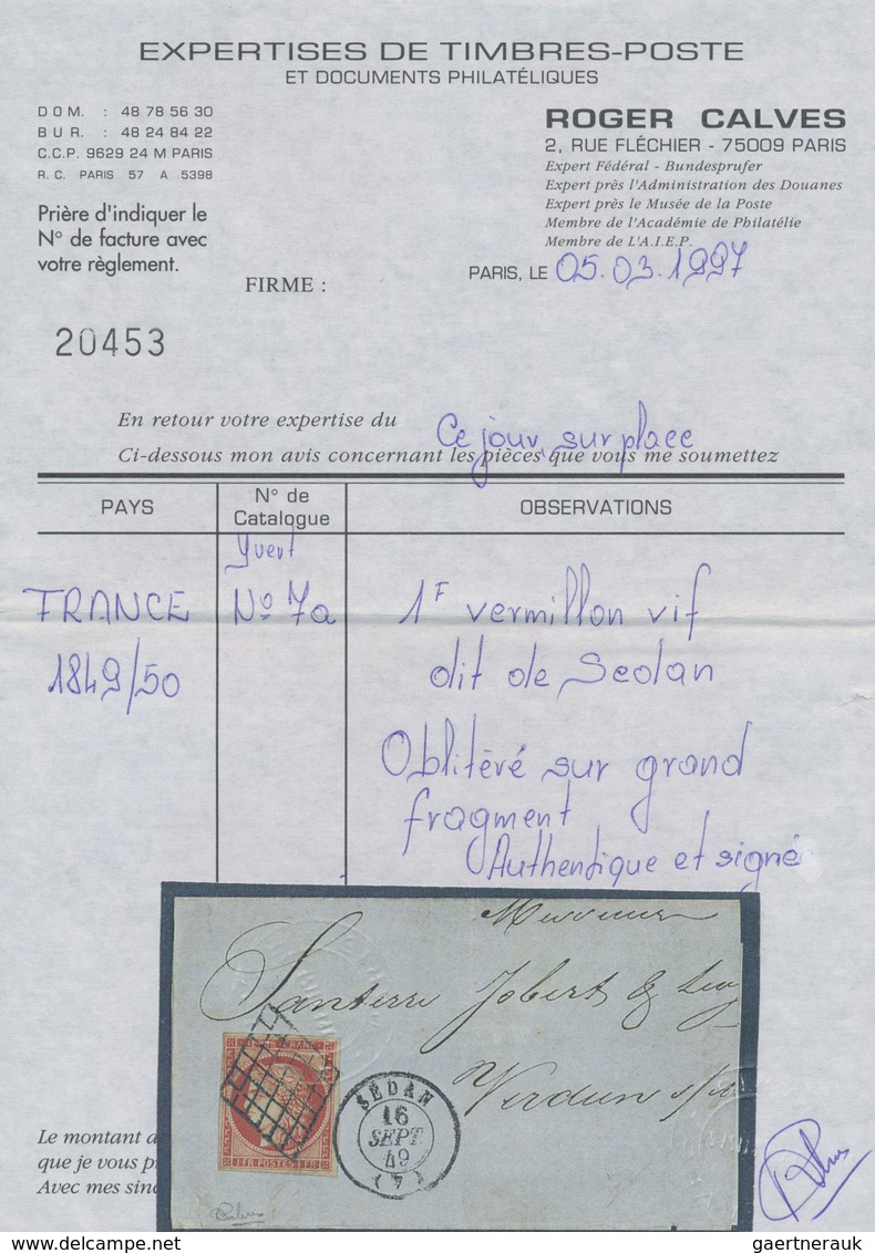 Frankreich: 1849, Ceres 1fr. Vermillion Vif, Deep Intense And Surprisingly Rich Colour, Pristine And - Other & Unclassified