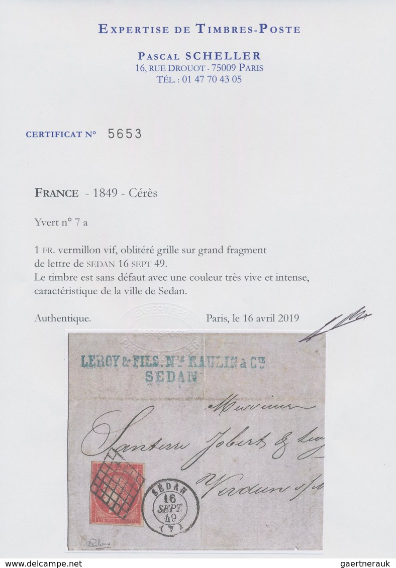 Frankreich: 1849, Ceres 1fr. Vermillion Vif, Deep Intense And Surprisingly Rich Colour, Pristine And - Andere & Zonder Classificatie