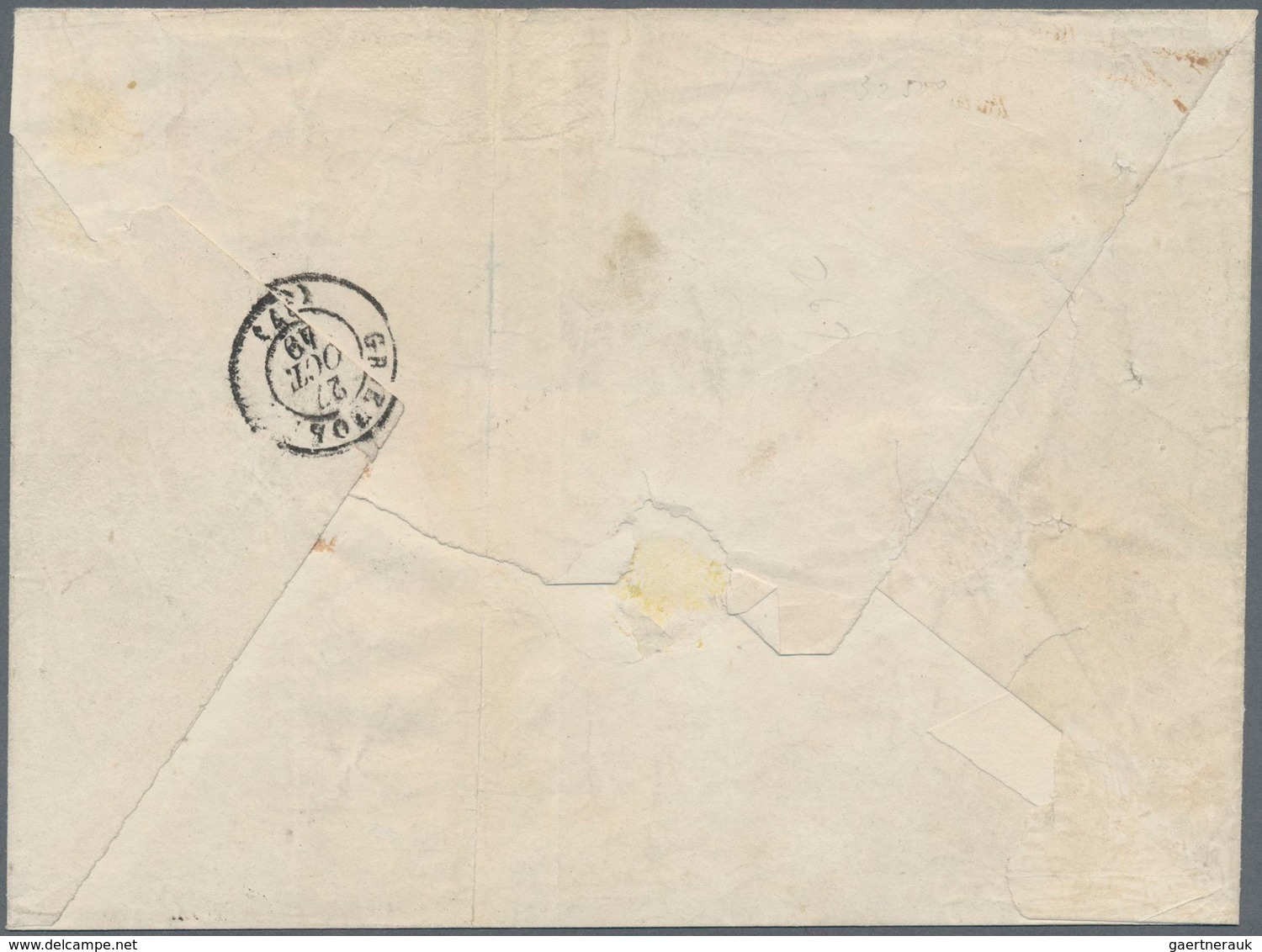 Frankreich: 1849, Ceres 1fr. Vermillion Vif, Fresh Colour, Close To Wide Margins, Single Franking On - Other & Unclassified